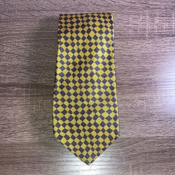 INNOCENTI Italy for Tom James NECK TIE Yellow Blue  & Red 100% SILK - Picture 1 of 7
